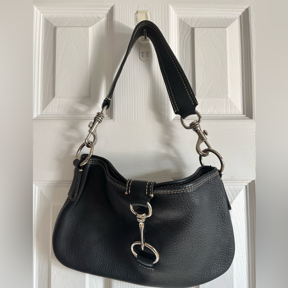 Mix Miu Black Leather Shoulder Bag